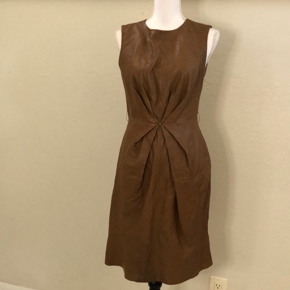 Robert Rodriguez brown leather dress